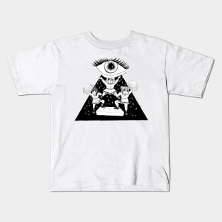 Entertaintment Media as an Illuminati Conspiracy Kids T-Shirt